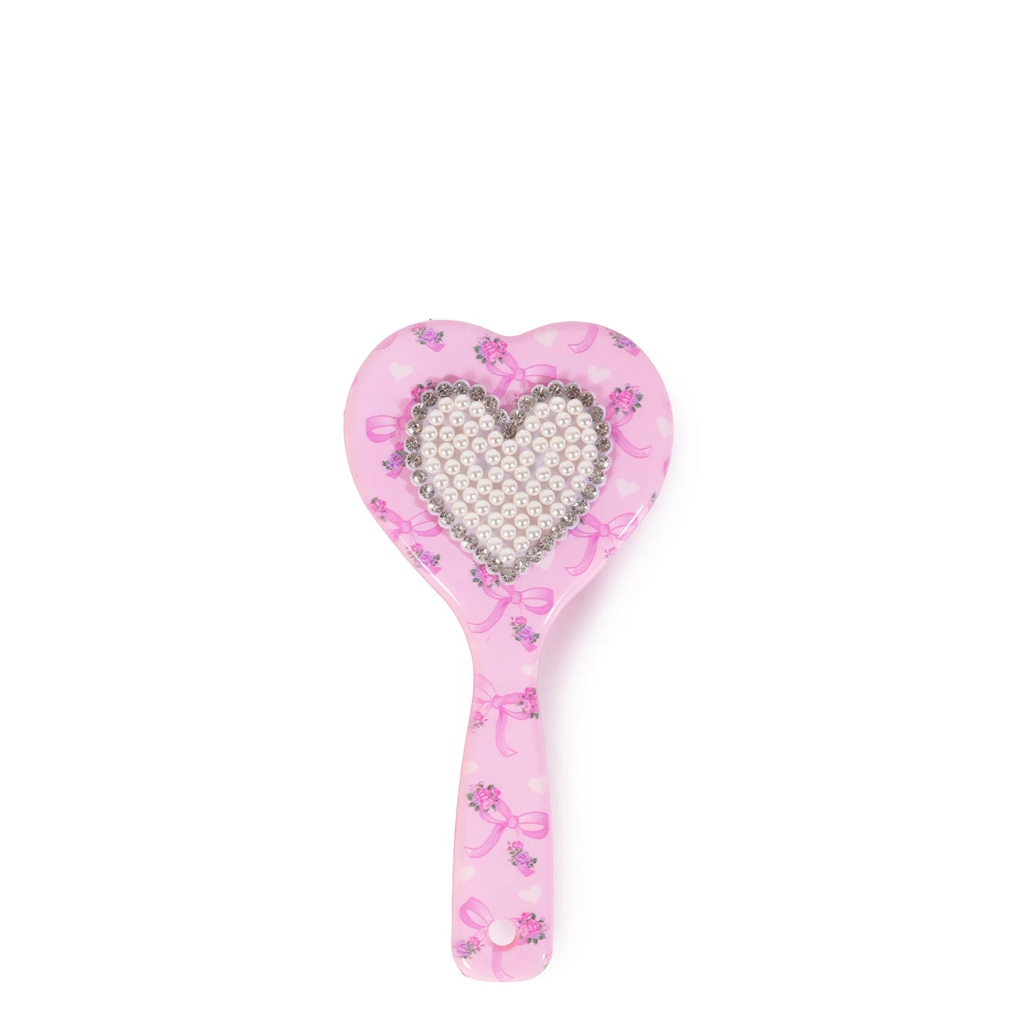 Heart bow hair brush