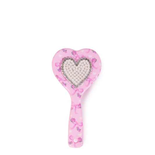 Heart bow hair brush