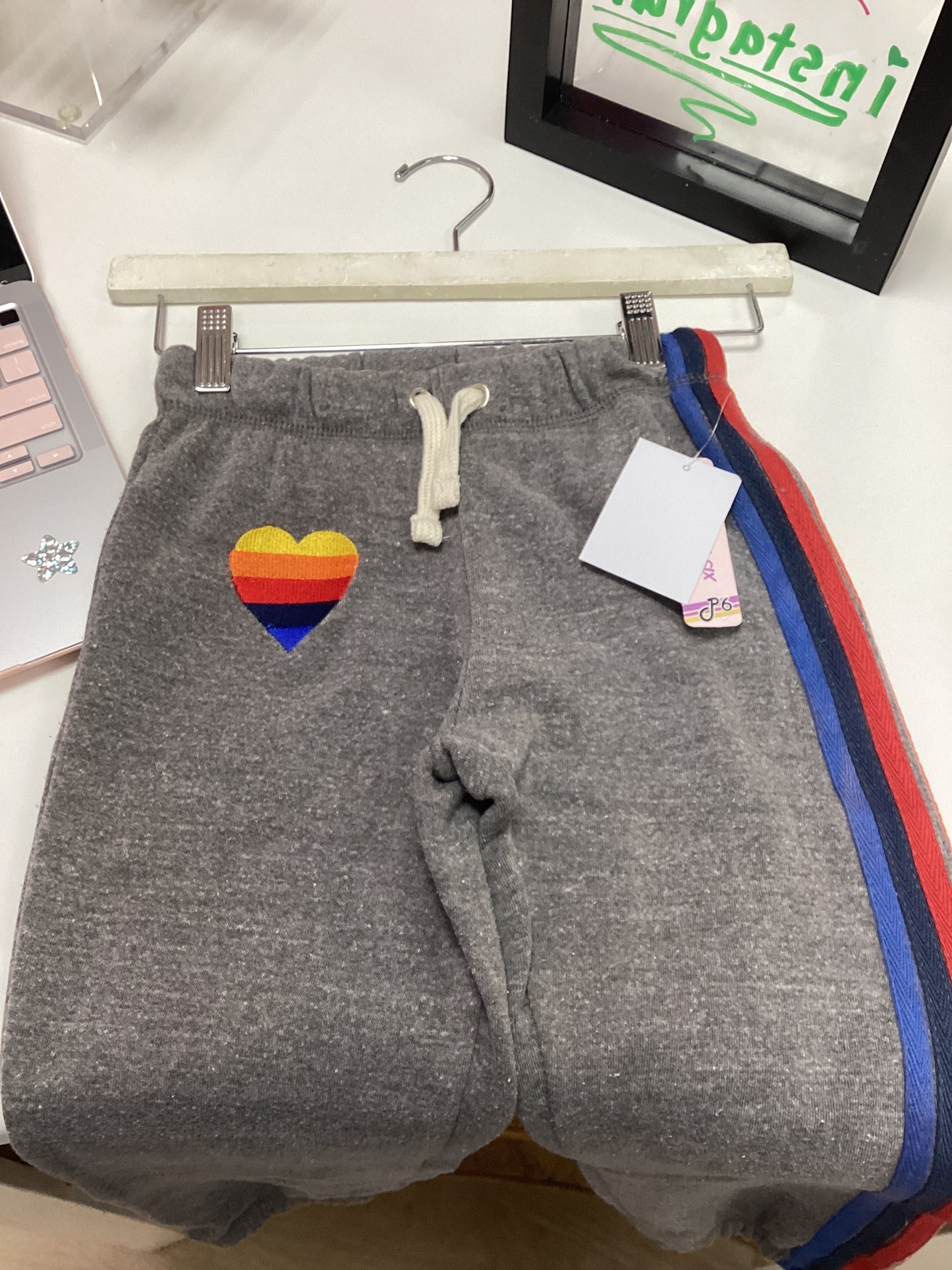 Vintage Havana Jogger Chenille Heart/Stripe