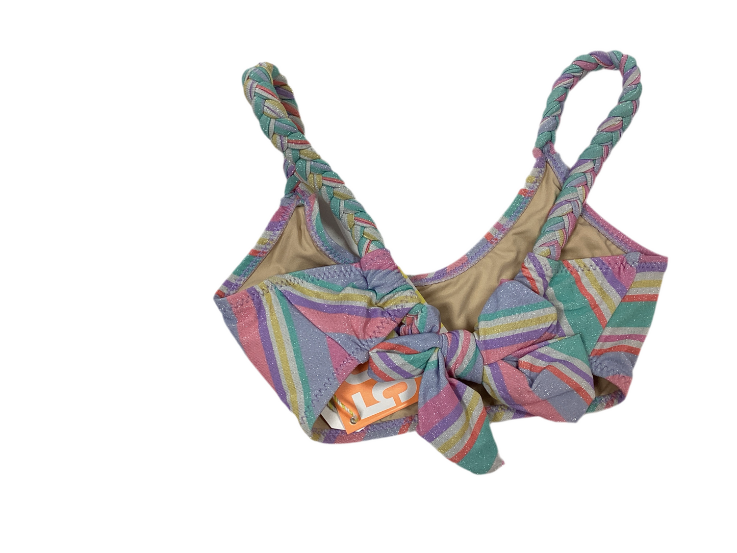 Shimmer Tie Back- Diagonal Stripes