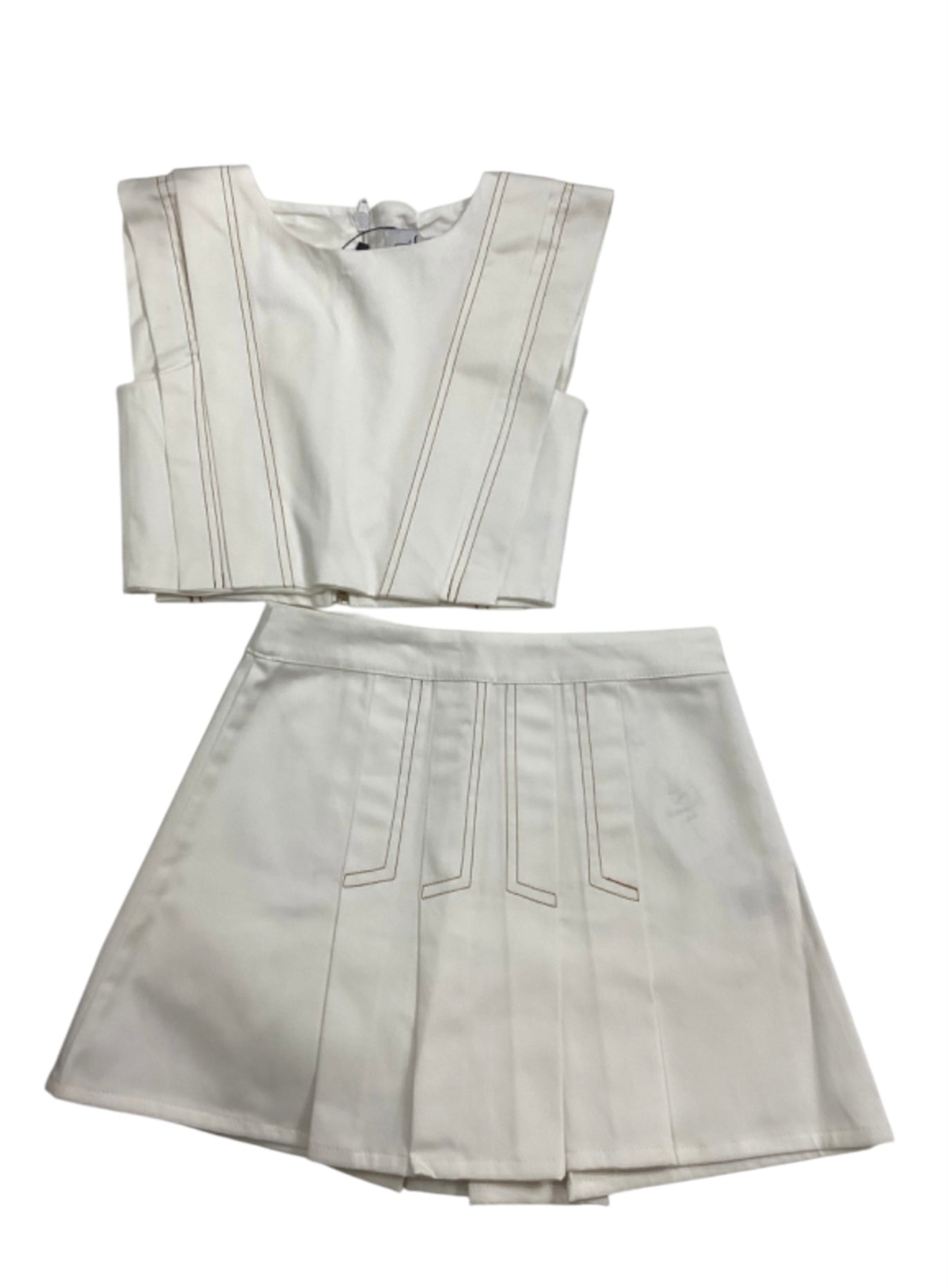 Cap Sleeve Pleated Set