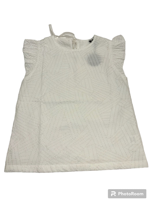 Little Olin White Ruffle Blouse