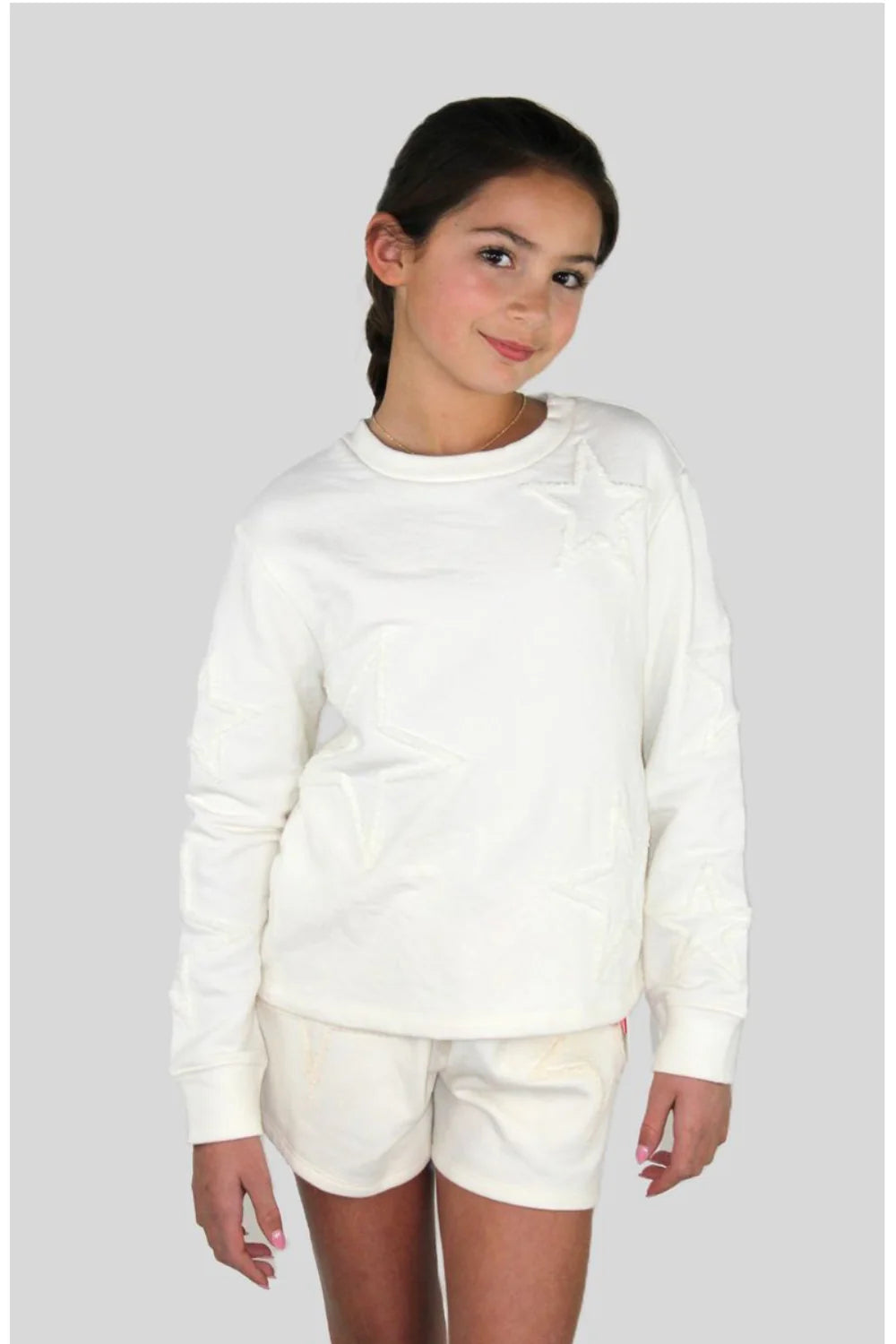 Stars chenille embroidery sweatshirt