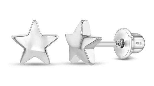 In Season Polished Star Studs