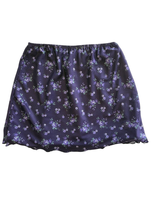 FBZ purple flower net skirt