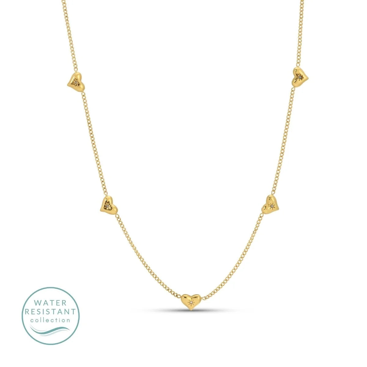Splendid Iris multi heart necklace