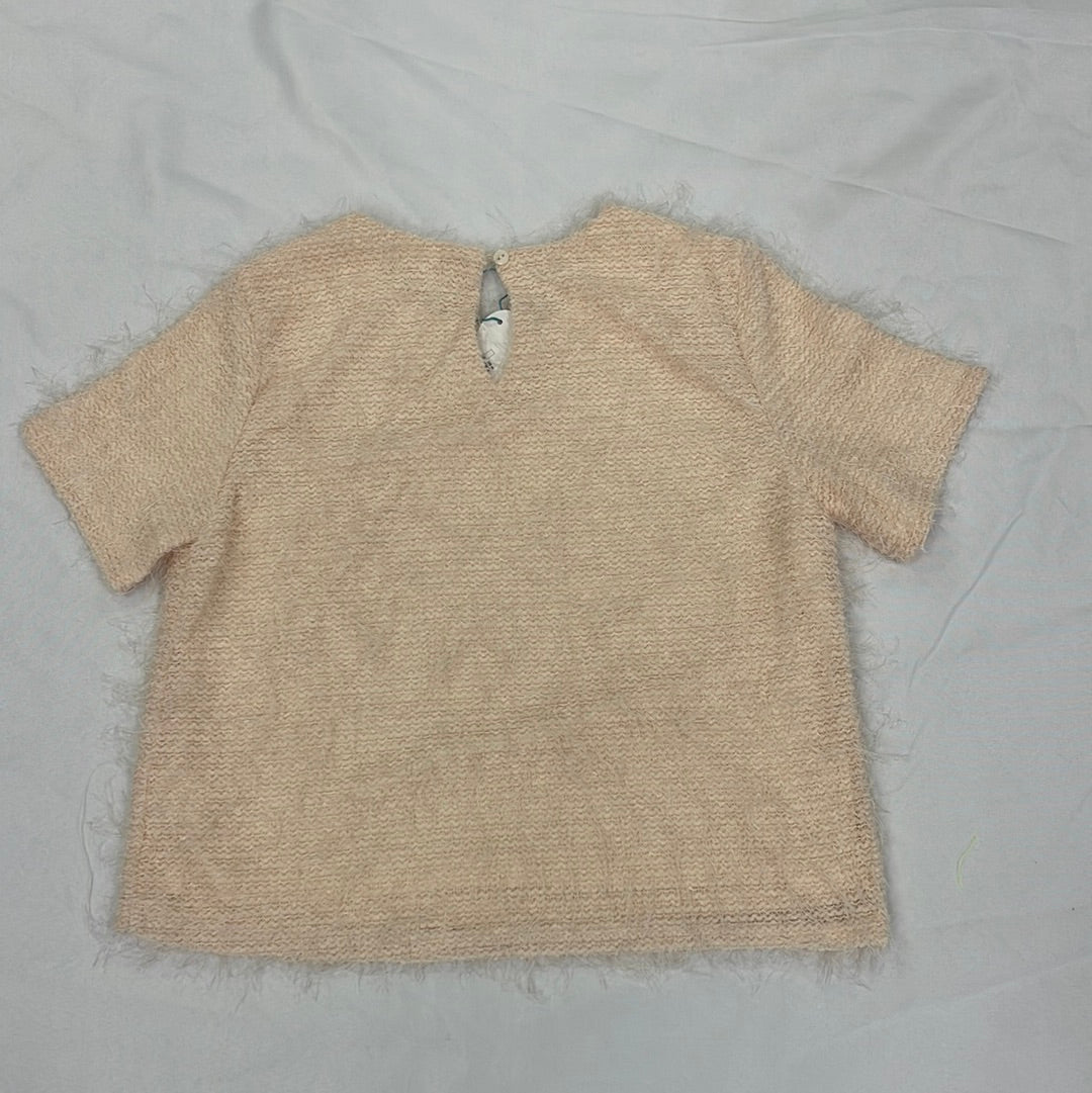 Cream Eyelash Blouse