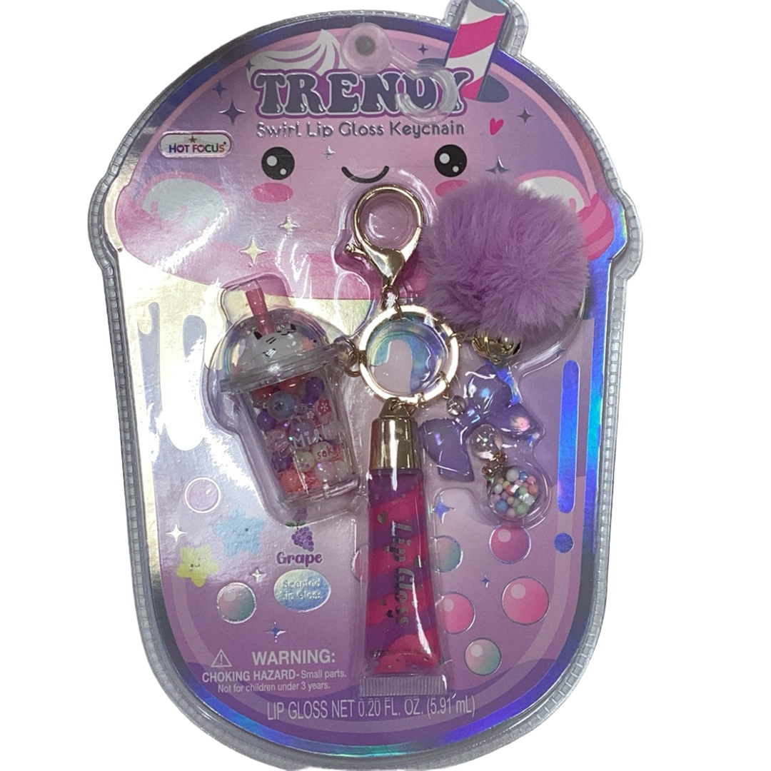 Hot Focus Trendy Lip Gloss with Key Chain