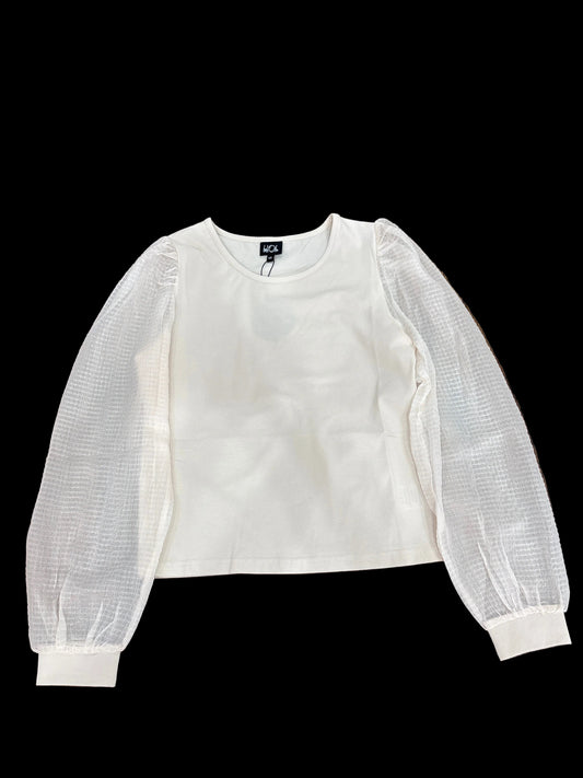 Textured Sleeve Cream Top