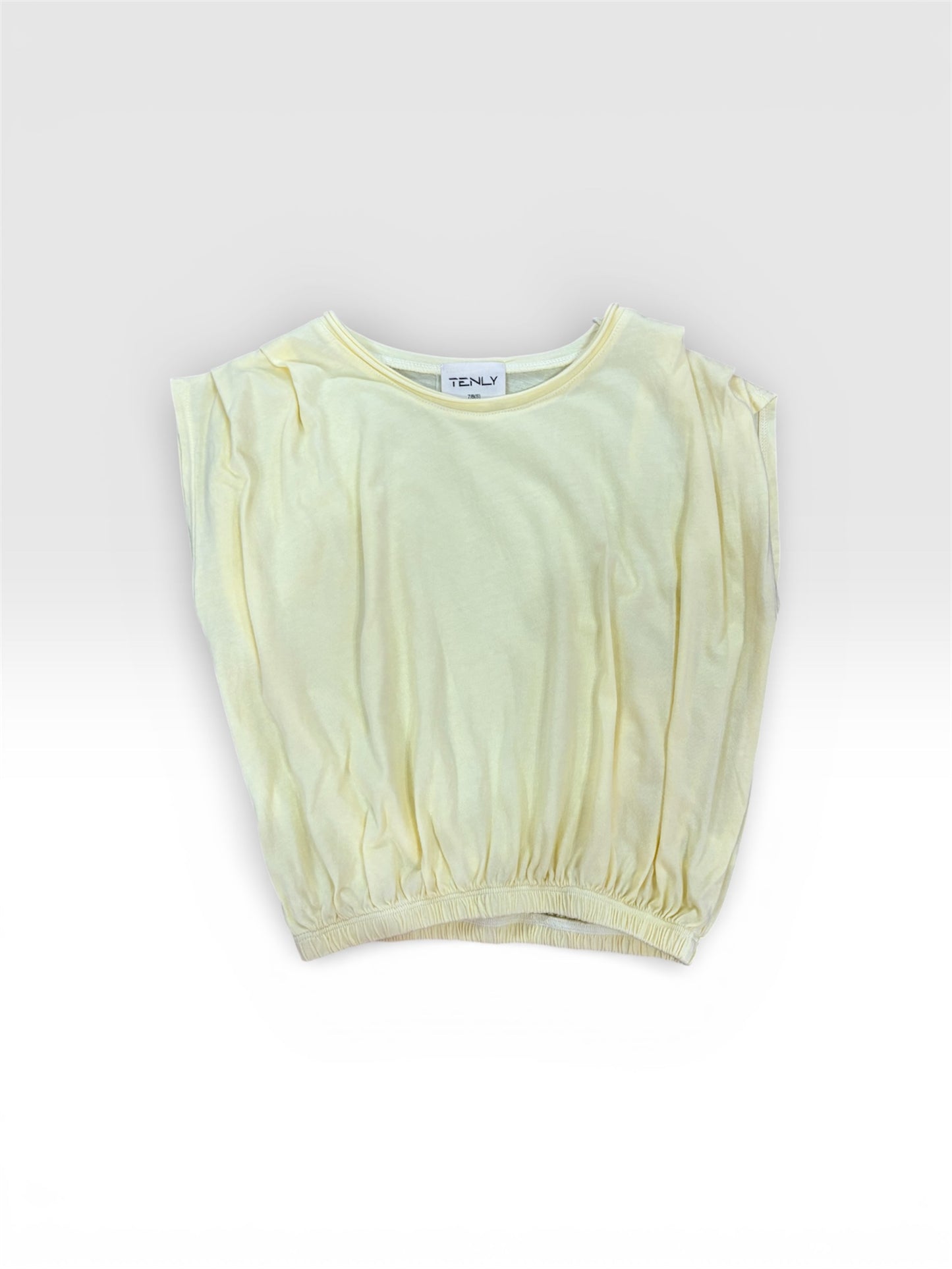 Cotton Jersey Shoulder Pleated Tank