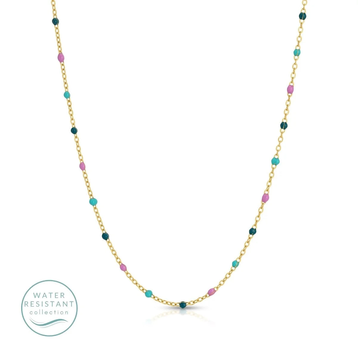 Splendid Iris dotted chain necklace