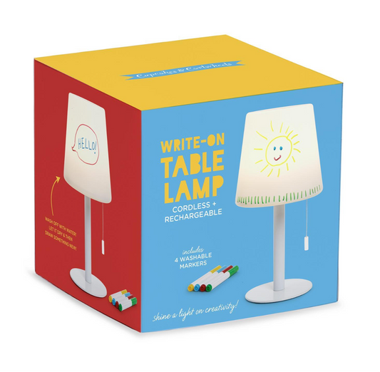 LED Cordless Table Lamp with Washable Markers