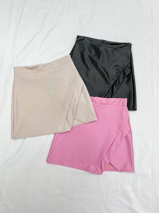 Cheryl Leather Skort