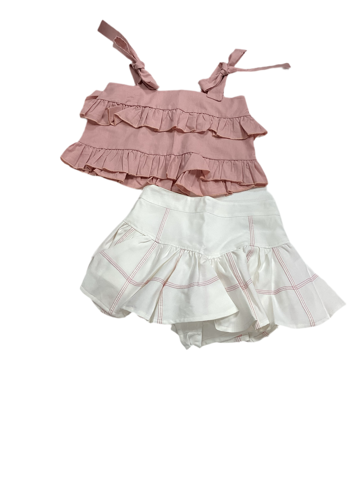 Tiered Ruffle Tie Strap Set