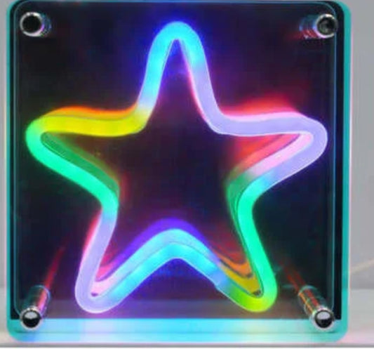 Neon Star 3D Effect