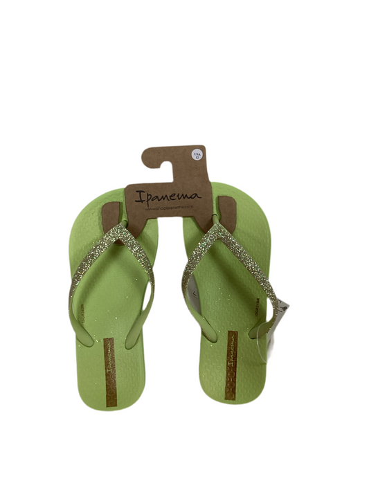 Green Gold Glitter Ana Sparkle Flip Flop (Girl)