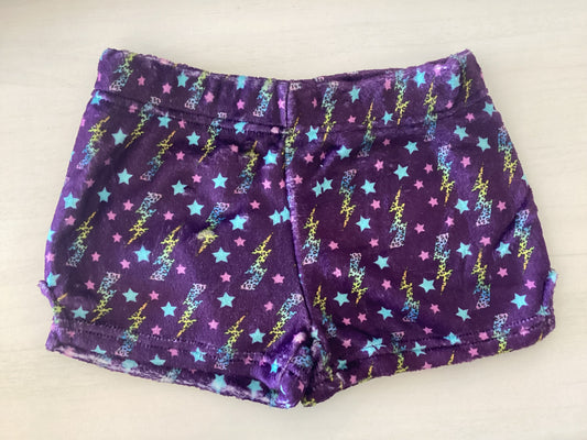 Preppy Goose purple flash plush shorts