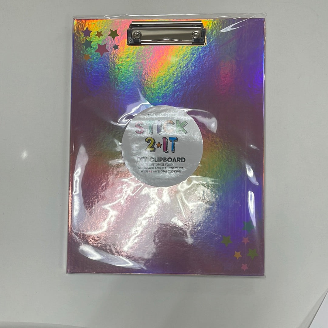 Pink Holographic Clipboard Set