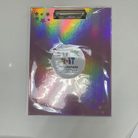 Pink Holographic Clipboard Set