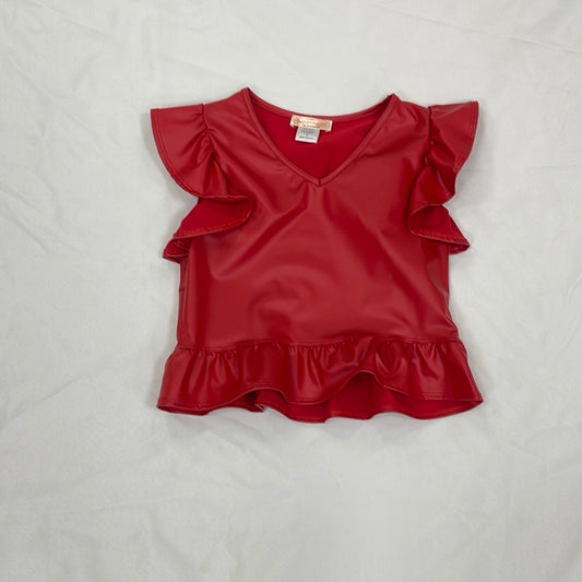 Tweenstyle red pleather tank