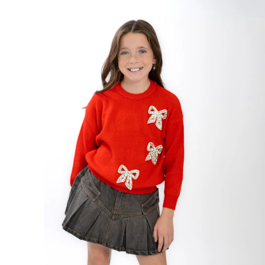TweenStyle Bow Crewneck Sweater