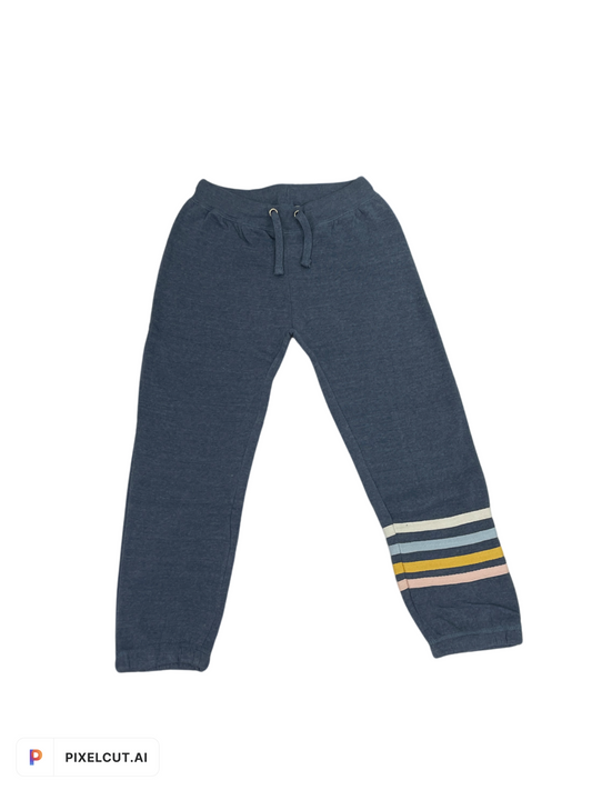 Mountain Blue Heather Fleece Jogger With Twill Tape