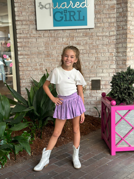 TweenStyle Purple Plisse Skort