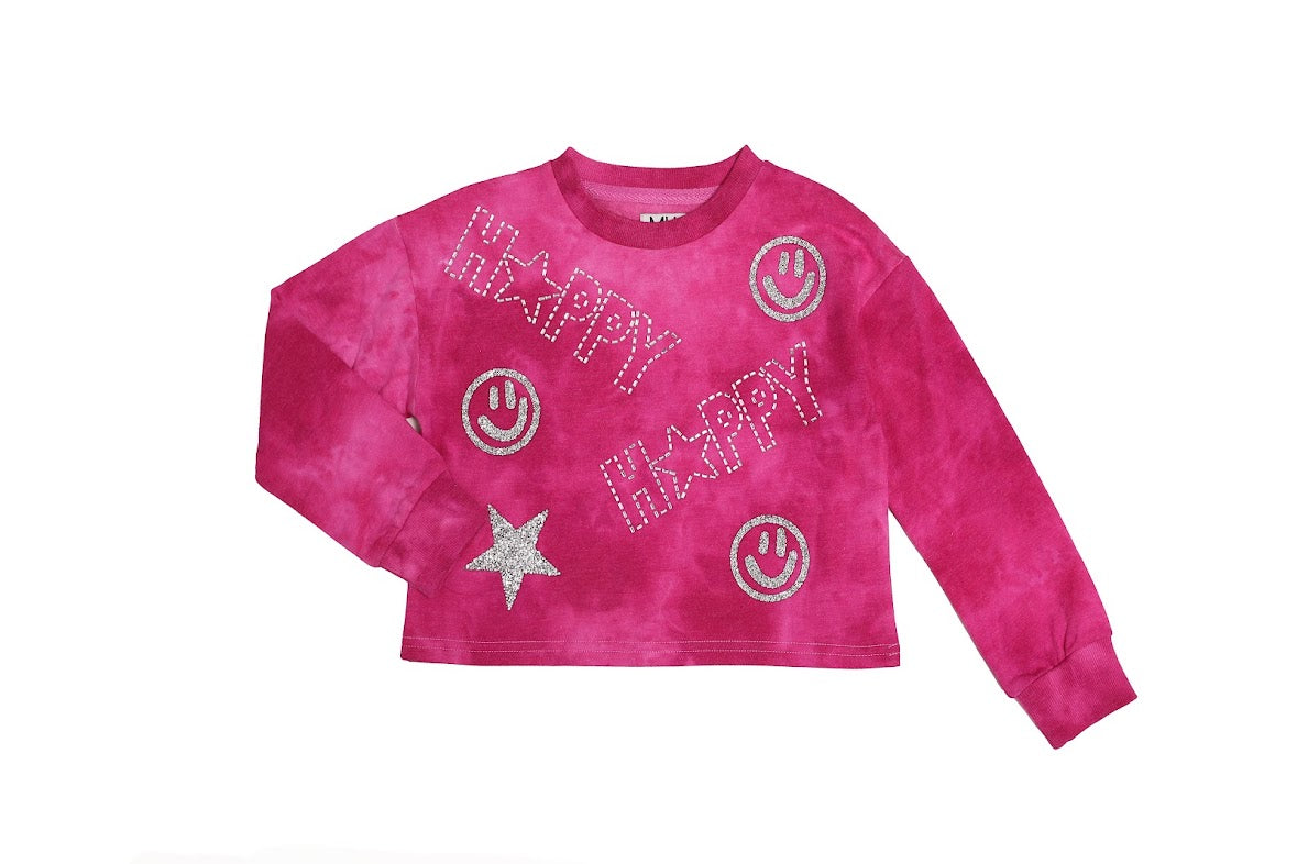 Happy Sweatshirt Pink