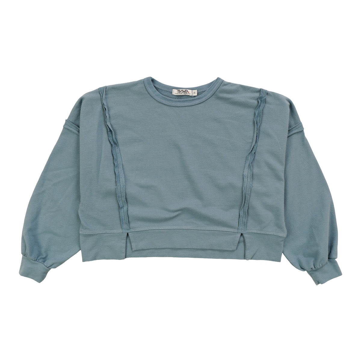 L/S RAW EDGE H/L SLIT WIDE TOP