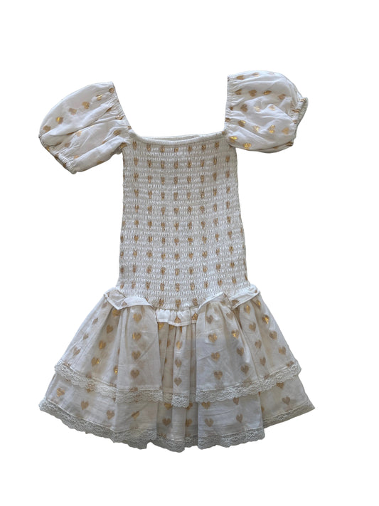 Theme white smocked dress