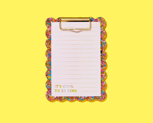 Happy Confetti Mini Clipboard + Notepad