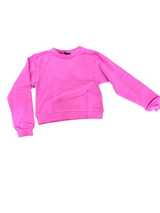 Little Olin Fuschia Cropped Sweatshirt