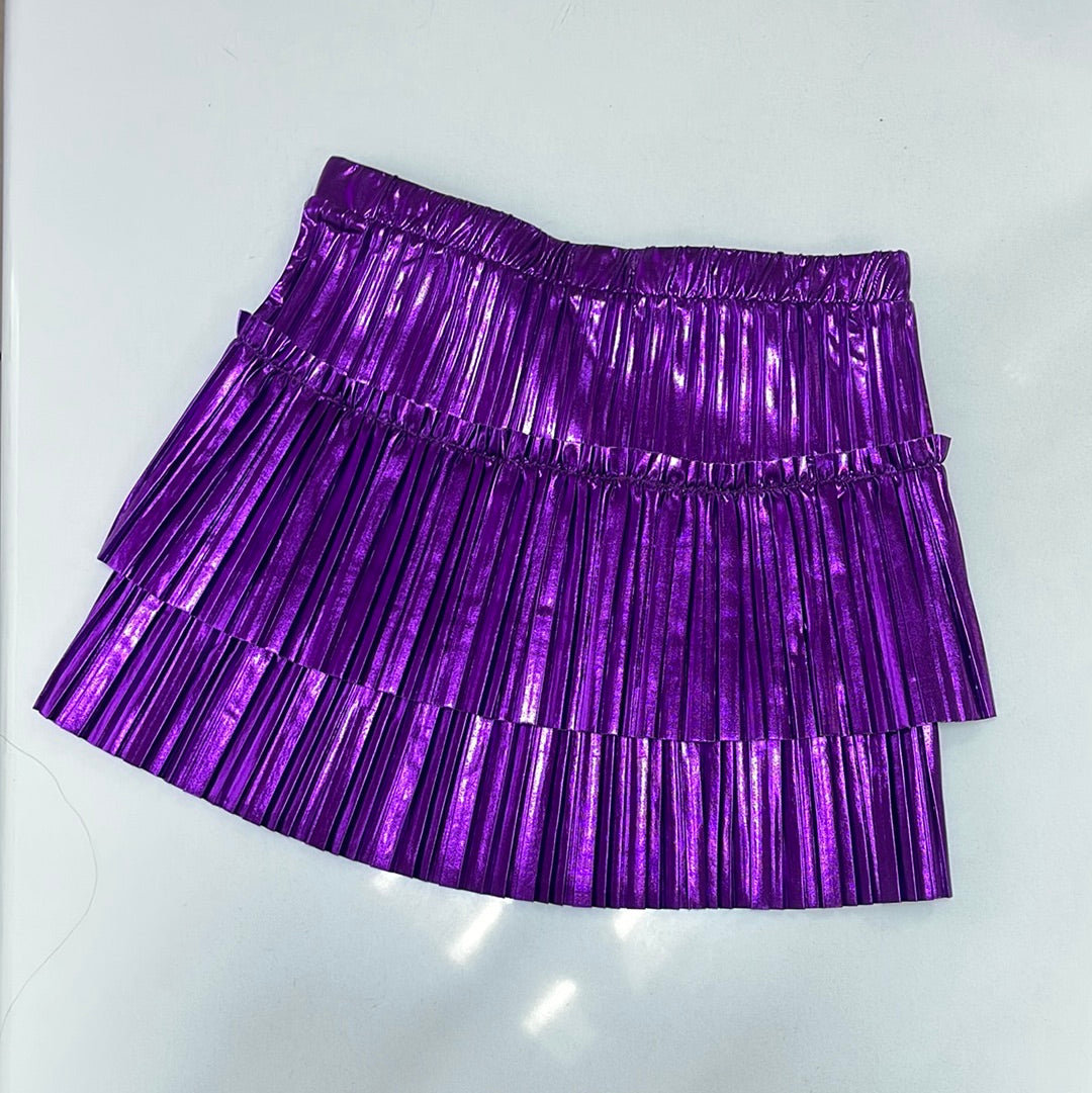 Mia purple pleated mini
