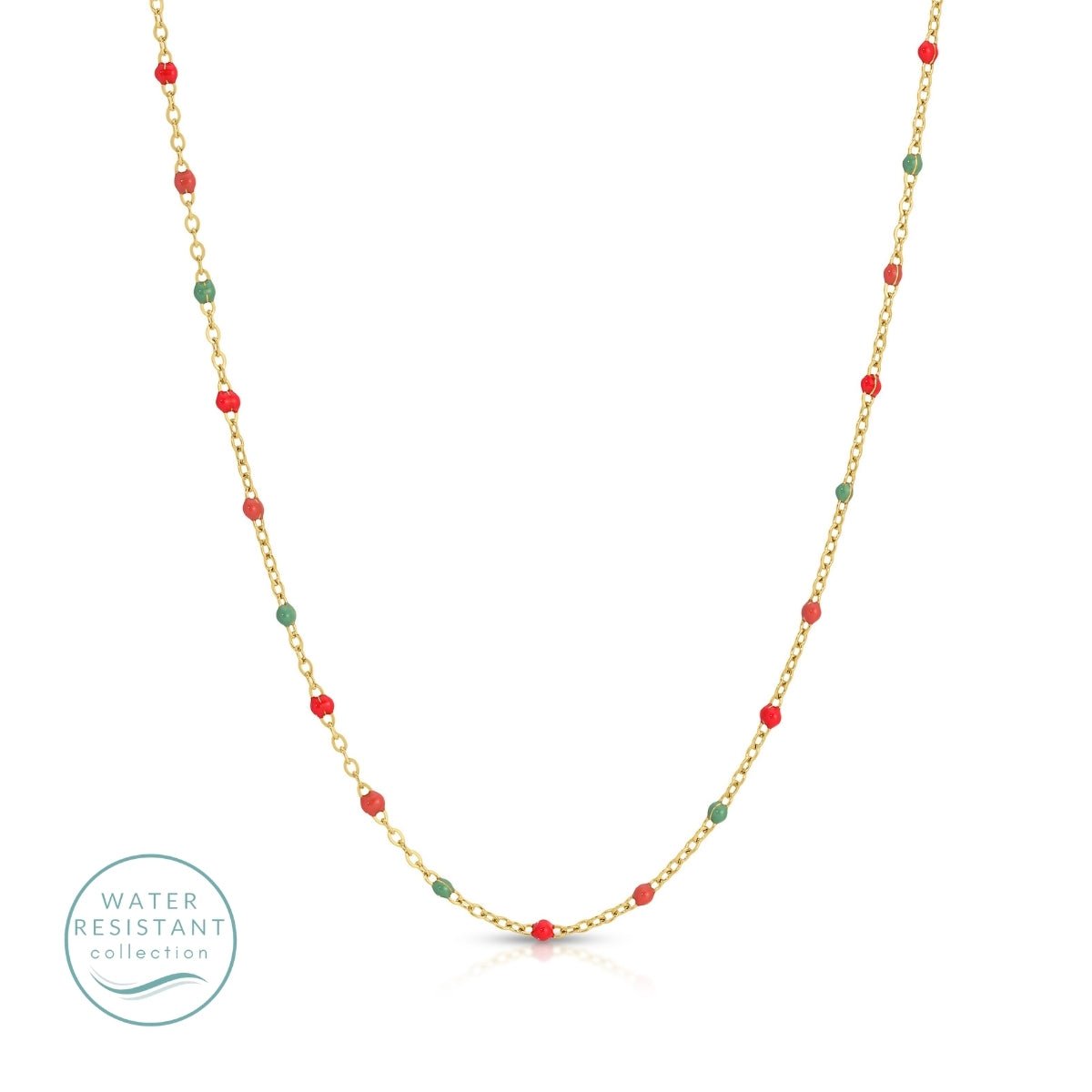 Splendid Iris dotted chain necklace