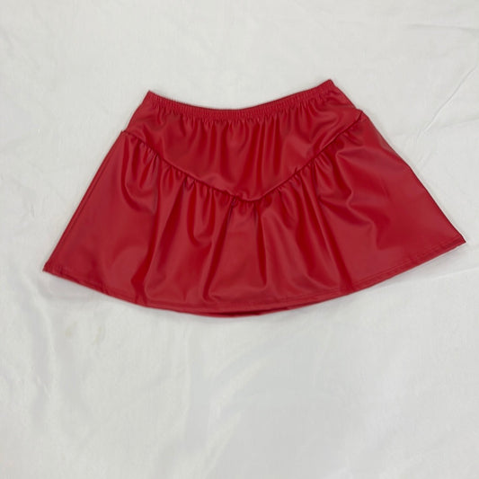 Tweenstyle Red pleather skort