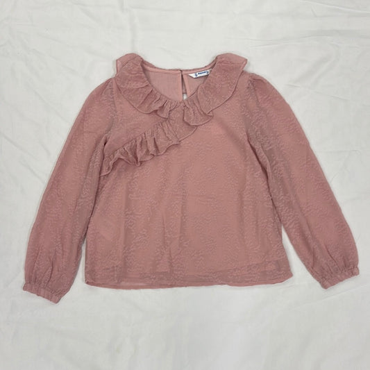 Mayoral Ruffled Long Sleeve Blouse