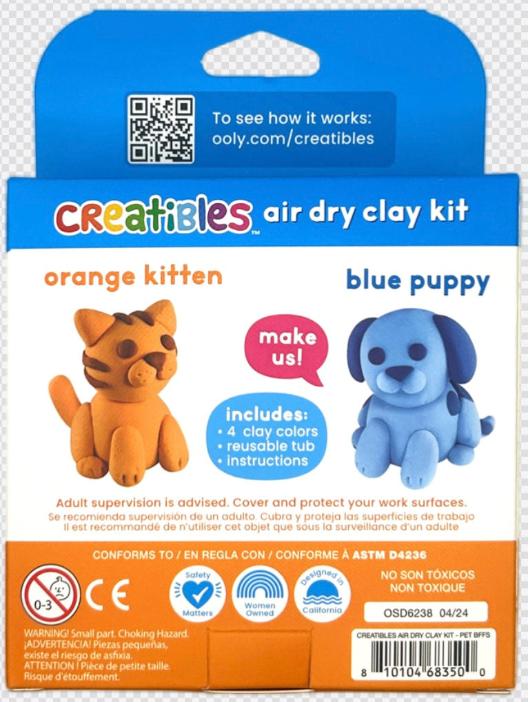 Ooly Creatibles Air Dry Clay Kit