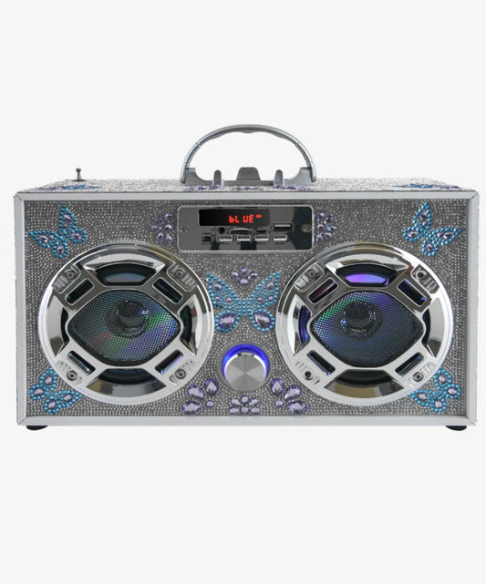 Butterfly Bling Bluetooth Boombox