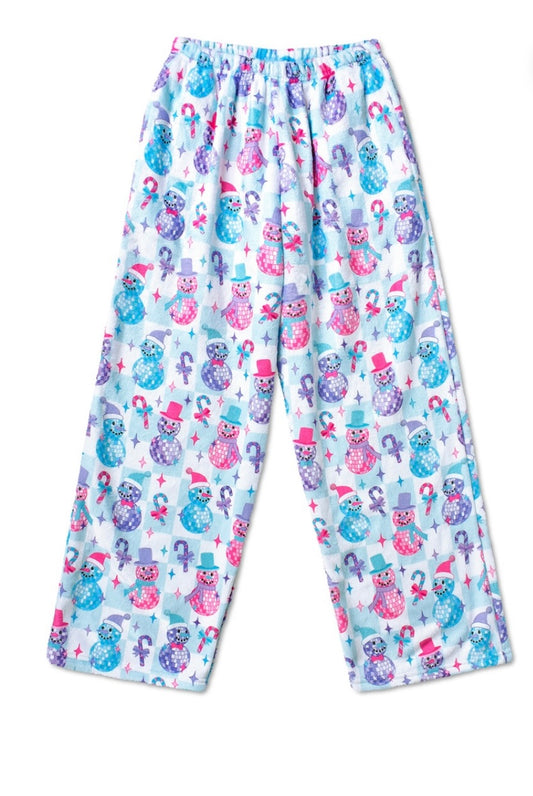 IScream Disco Snowman Plush Pants