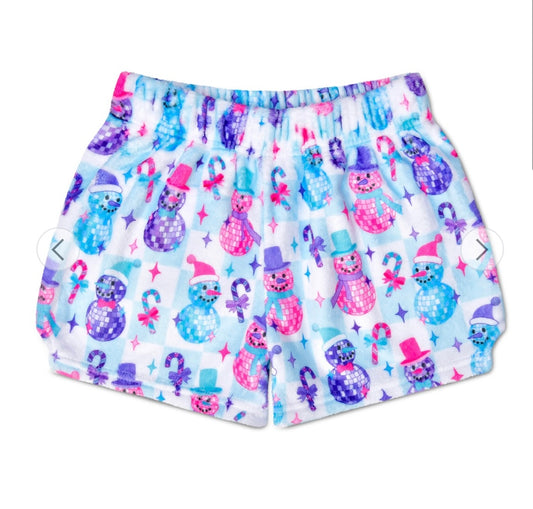 IScream Disco Snowman Plush Shorts