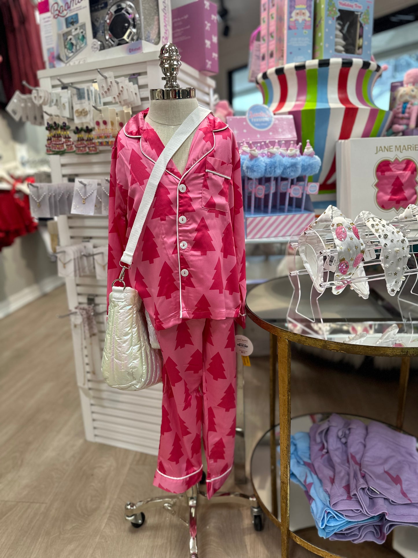 Adult Pink Christmas PJ Long