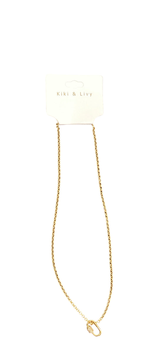 Kiki &  Livy Gold Lock Necklace
