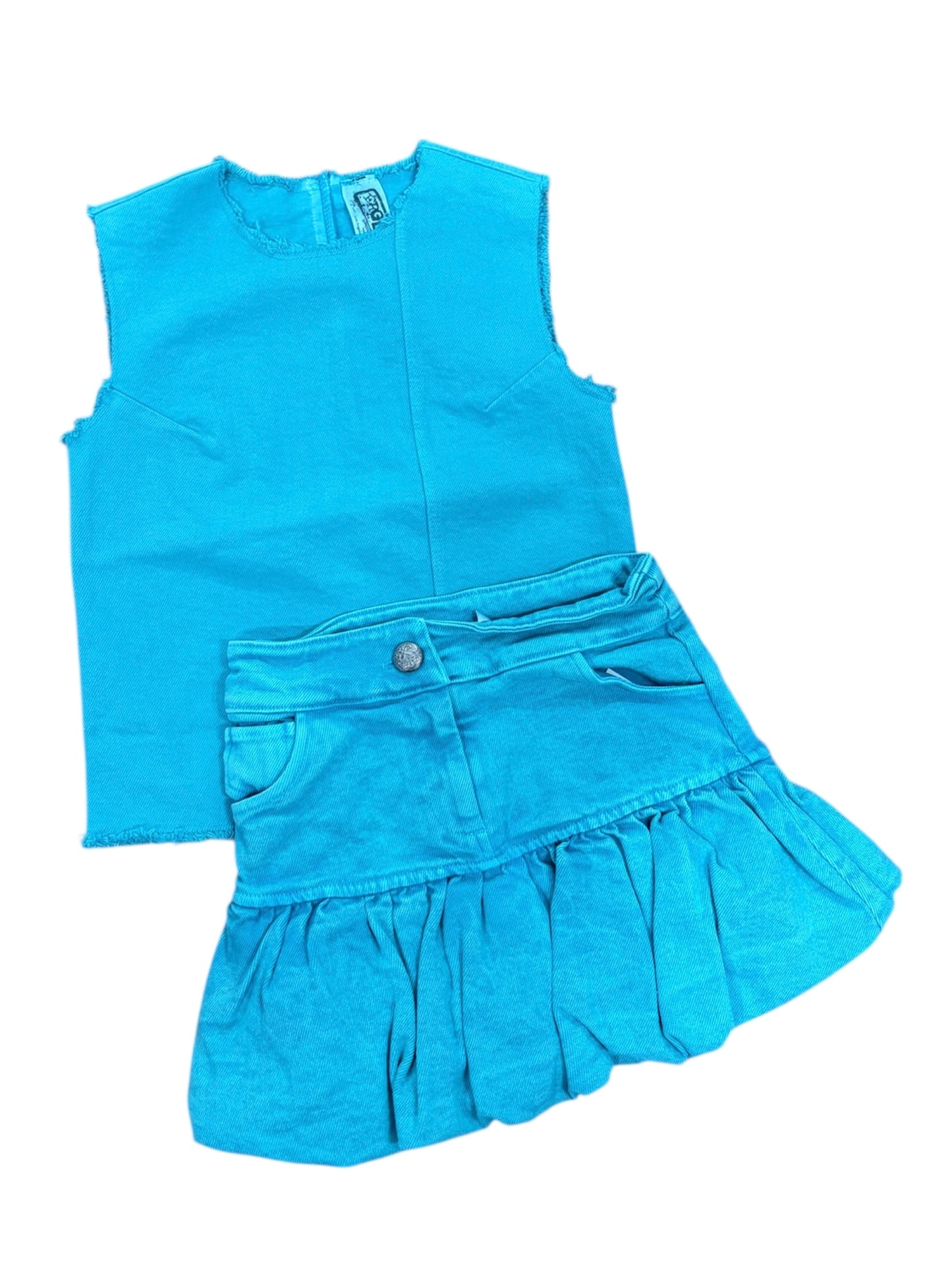 Washed Denim Skort