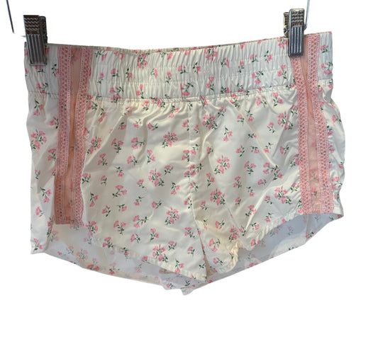 Pink floral shorts