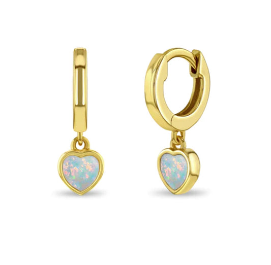 Opal Heart Dangle
