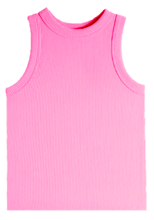 High Neck Ribbed Seamless Tank