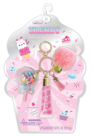 Hot Focus Trendy Lip Gloss with Key Chain