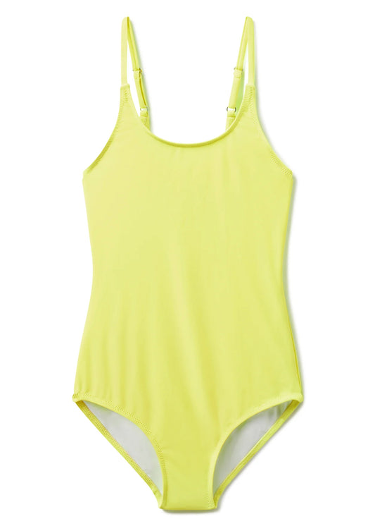 Neon yellow swimsuit