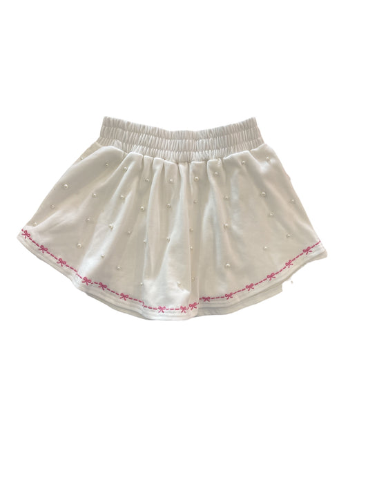 Bow Embo Pearl Skort