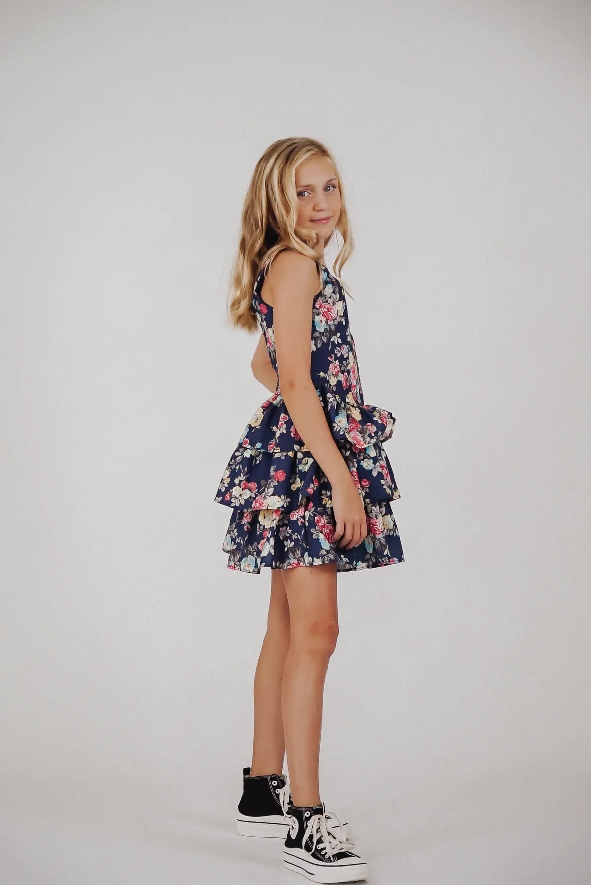 FBZ Navy Flower Dress